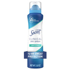 Secret Clinical Strength Dry Spray Antiperspirant Deodorant for Women, 3X Stress Protection, 72hr Sweat & Odor Protection, PH Balancing Minerals, Completely Clean Scent, 3.8 oz