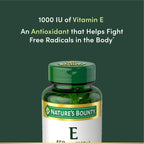 Nature's Bounty Vitamin E 1000 IU Softgels, 60 Count