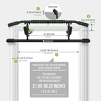KAKICLAY New Upgrade Pull Up Bar for Doorway - Foldable Design & Space-Saving, Upto 440 Lbs Capacity, No Screwing or Slipping - USA Original Patent, Designed, Shipped, Warranty