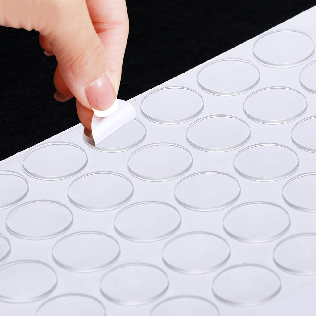 Nilogie 350pcs Clear Double Sided Sticky Dots - (.79 inch Diameter) Removable Adhesive Glue Dots for Crafts, Balloons, and Wall Decor - No-Mess Sticky Tack Putty for Posters, Photos, Party Decorations
