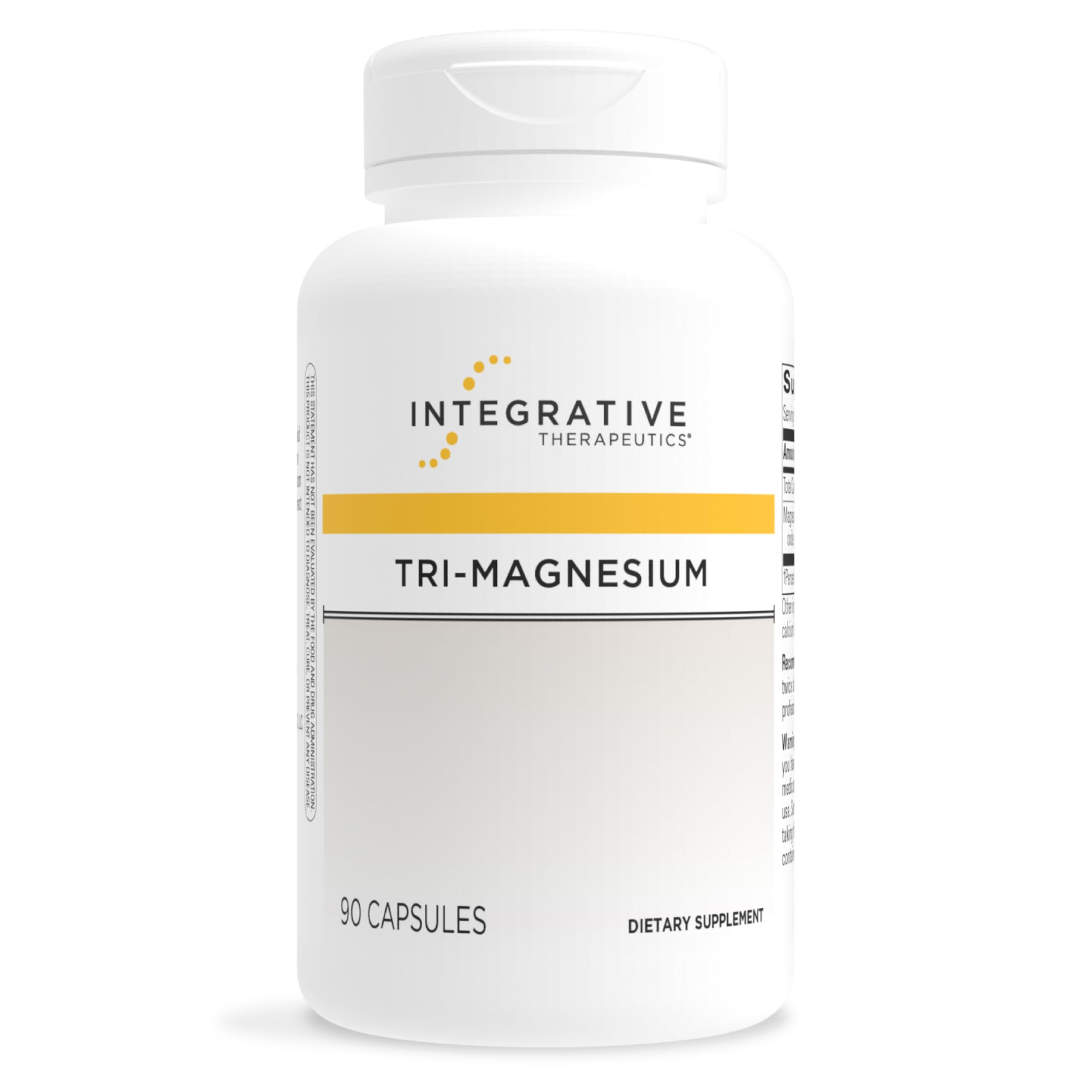 Integrative Therapeutics Tri-Magnesium - Supports Cellular Energy & Energy Metabolism* - Magnesium Supplement for Heart & Nerve Health Support* - Third-Party Tested - 90 Capsules (90 Servings)