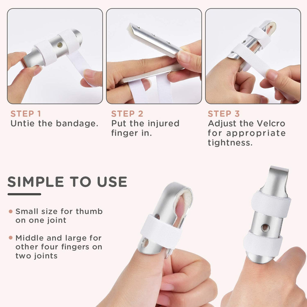 Sopito Finger Splint, 7 Pack Finger Brace for Knuckle Immobilization