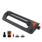 BIGWAVE Turbo Oscillating Water Sprinkler for Yard Covers up to 3,600 sq.ft,19 Nozzles Adjustable Range for Lawn, Garden, Quick Connect Bundle Included, Built-in Spray Jet Cleaning Needle