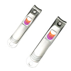CUTICOR Stainless Steel Nail Clipper Set for Thick Nails with Travel Tin