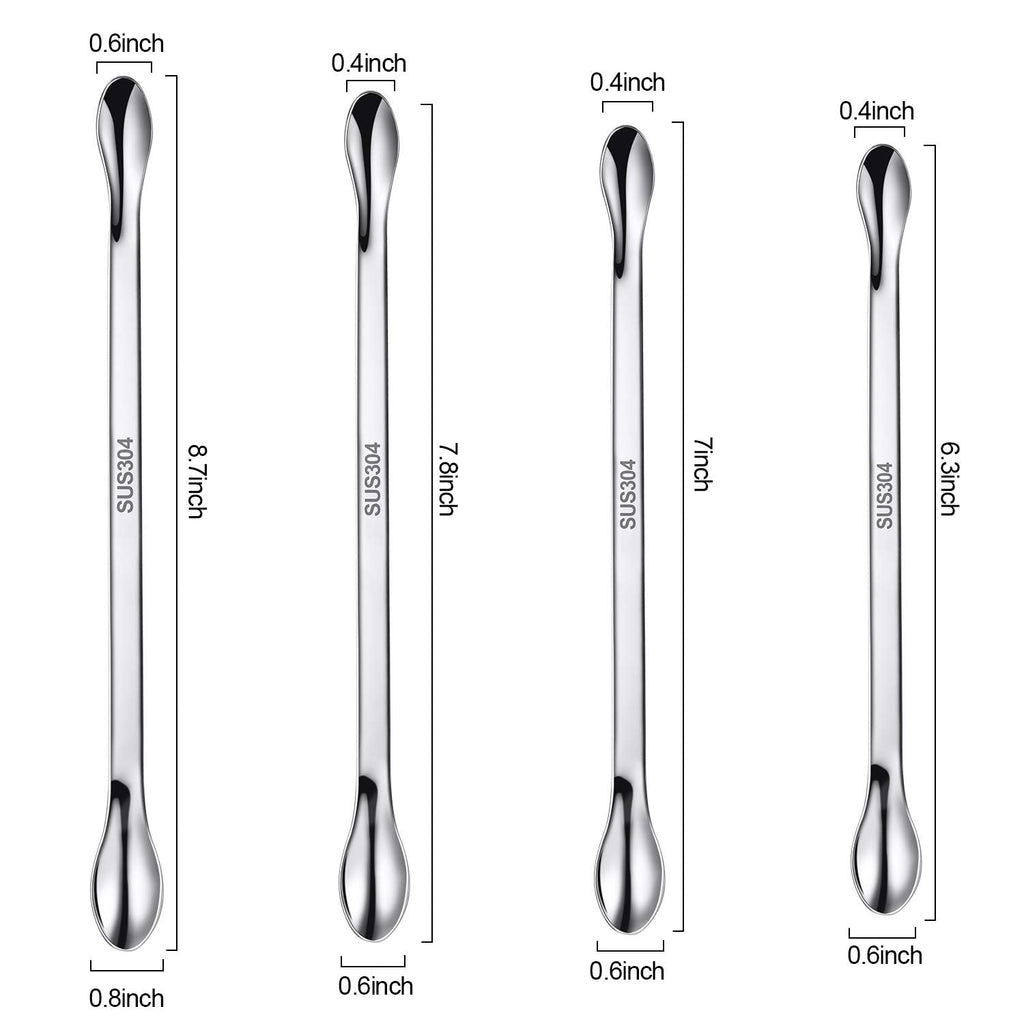 Buy now 22 Pieces Stainless Steel Lab Spatula Micro Scoop Set Laboratory Sampling Spoon Mixing Spatula for Powders Gel Cap Filler at indiglob india