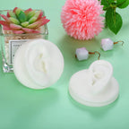 Buy now Cindeer Silicone Ear Model 2-Piece Set â€“ Flexible Reusable Fake Ear Mold with Acrylic Stand | Jewelry Display & Piercing Practice Tool (White) at indiglob india