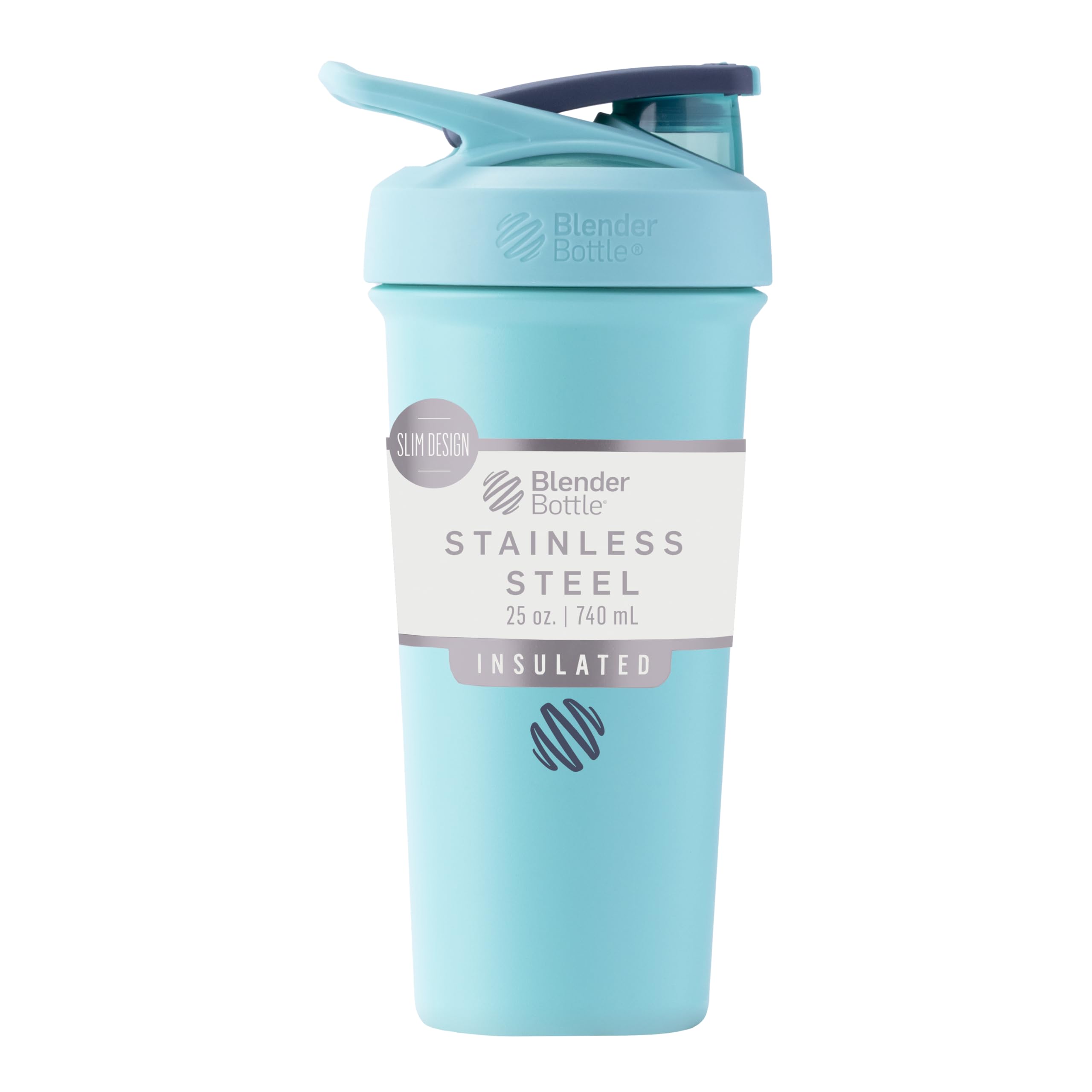 Buy now BlenderBottle Strada Shaker Cup Insulated Stainless Steel Water Bottle with Wire Whisk, 24-Ounce, Black at indiglob india