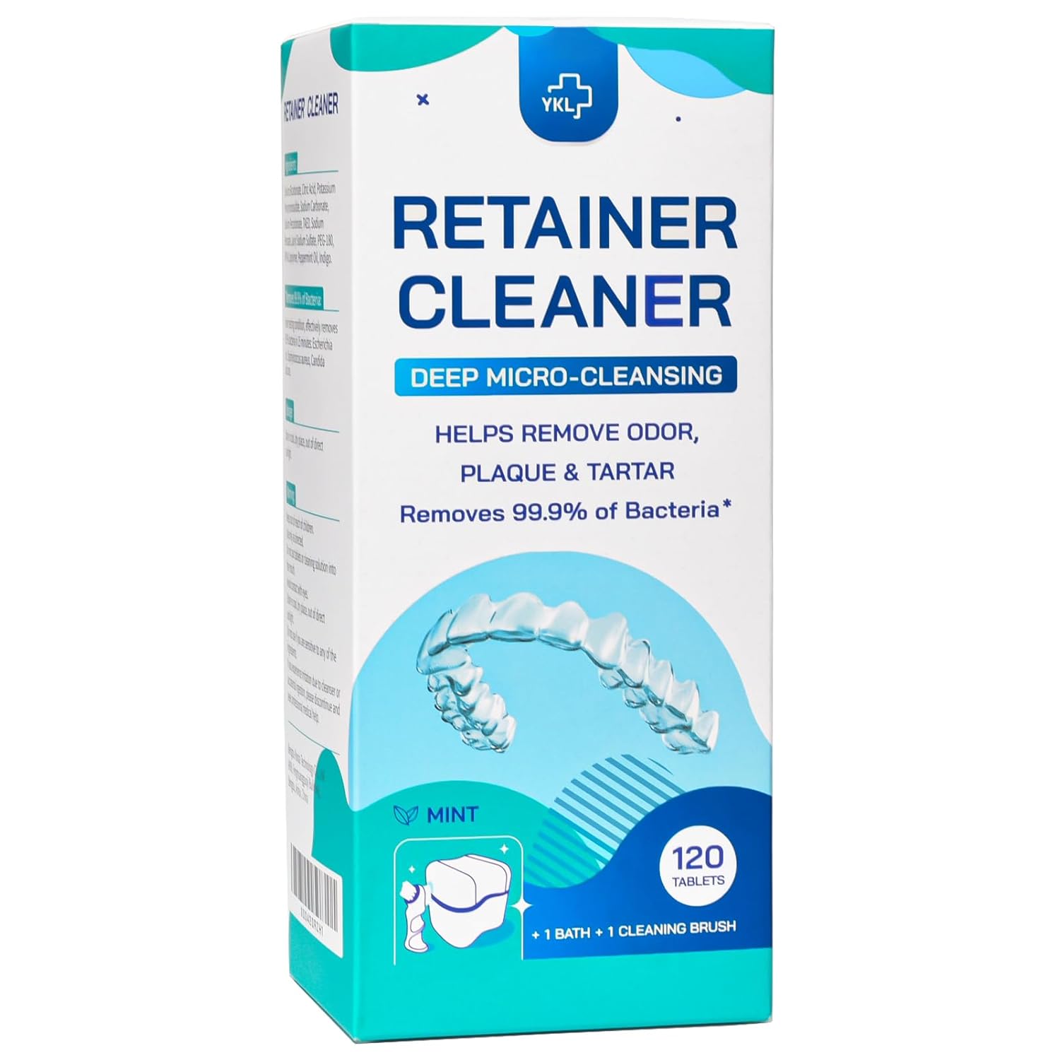 Buy now Retainer & Denture Cleaner Tablets - 4 Months Supply (120 pcs) Dental Retainers for Aligner - Mouth & Night Guards - False Teeth Whitening - Removes Odor & Plaque (120 Pcs) retaining cleaning kit at indiglob india