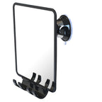 Luxo Shower Mirror, Shower Mirror fogless for Shaving with a Removable Razor Holder - Shaving Mirror for Shower with a Powerful Suction Cup - Shatterproof fogless Mirror for Shower (Chrome)