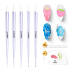 Beetles Acrylic Nail Brush Set, 3Pcs Size 6/10/14 for Acrylic Powder | Includes 3 Size Brushes with a Steel Cleaning Comb for Acrylic Powder Application, Extensions, and 3D Carving DIY Nail Art