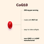Micro Ingredients CoQ10 200mg Per Serving, 240 Softgels | Made with Coconut MCT Oil | Coenzyme Q10 (Ubiquinone) | Non-GMO
