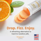 SIGNIFY NATURE Vitamin C 1000mg Effervescent Tablets with Zinc, 20CT | Potent Immune Support with Zinc, Sugar-Free & Vegan, Dissolvable Fizzy Tablet, Water Soluble, Easy Daily Vitamin C Boost