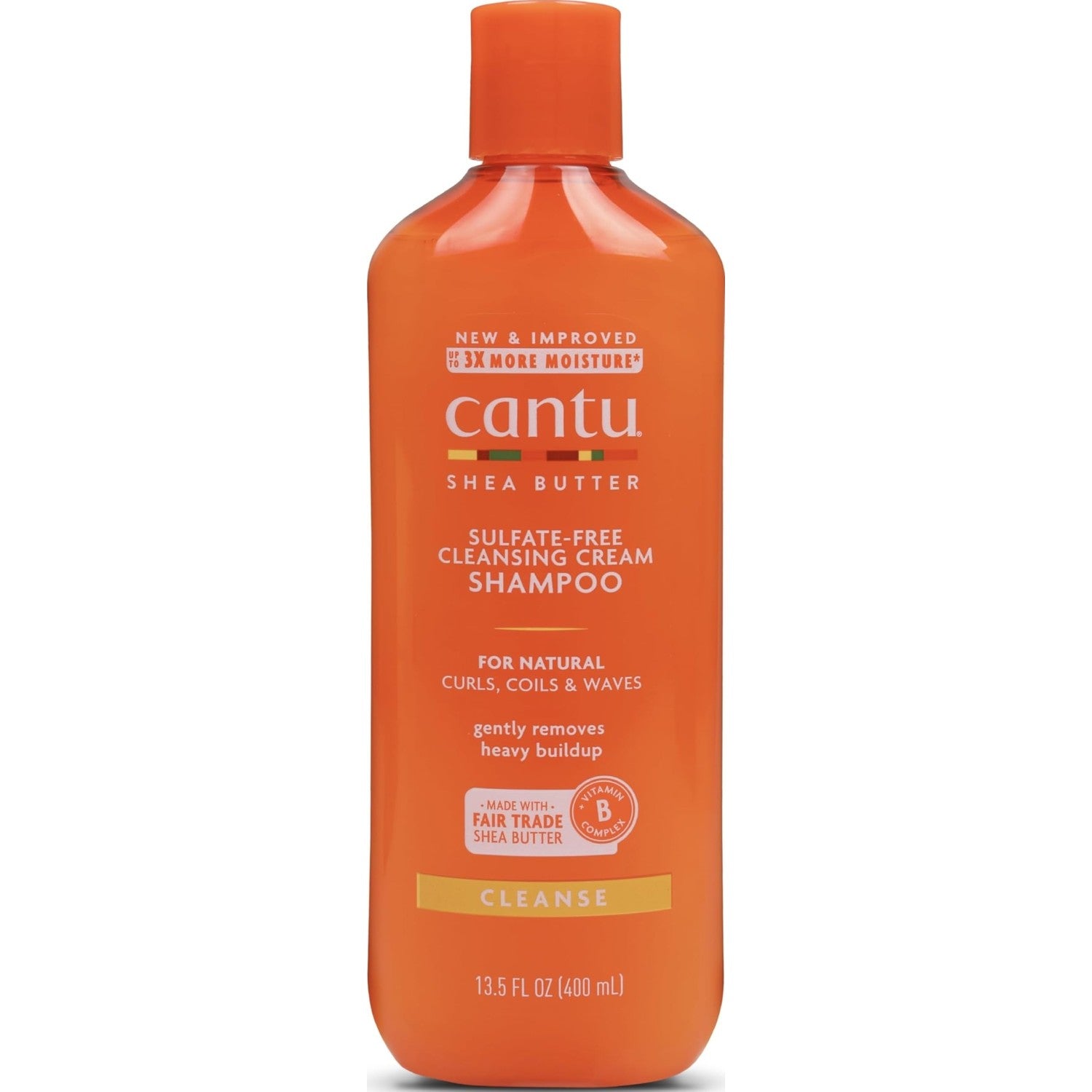 Cantu Sulfate-Free Cleansing Cream Shampoo with Shea Butter for Natural Hair, 13.5 oz
