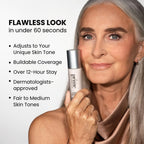 Prime Prometics Color Changing Foundation for Mature Women | Instantly Adapts to Your Skin Tone, Buildable Light-to-Medium Coverage, 12-Hour Wear, Natural Dewy Finish, Hypoallergenic