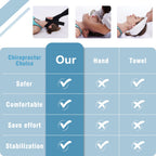 Neck Stretcher Strap, Spine Chiropractic Decompression Tool with Chin Belt, Cervical Neck Traction.