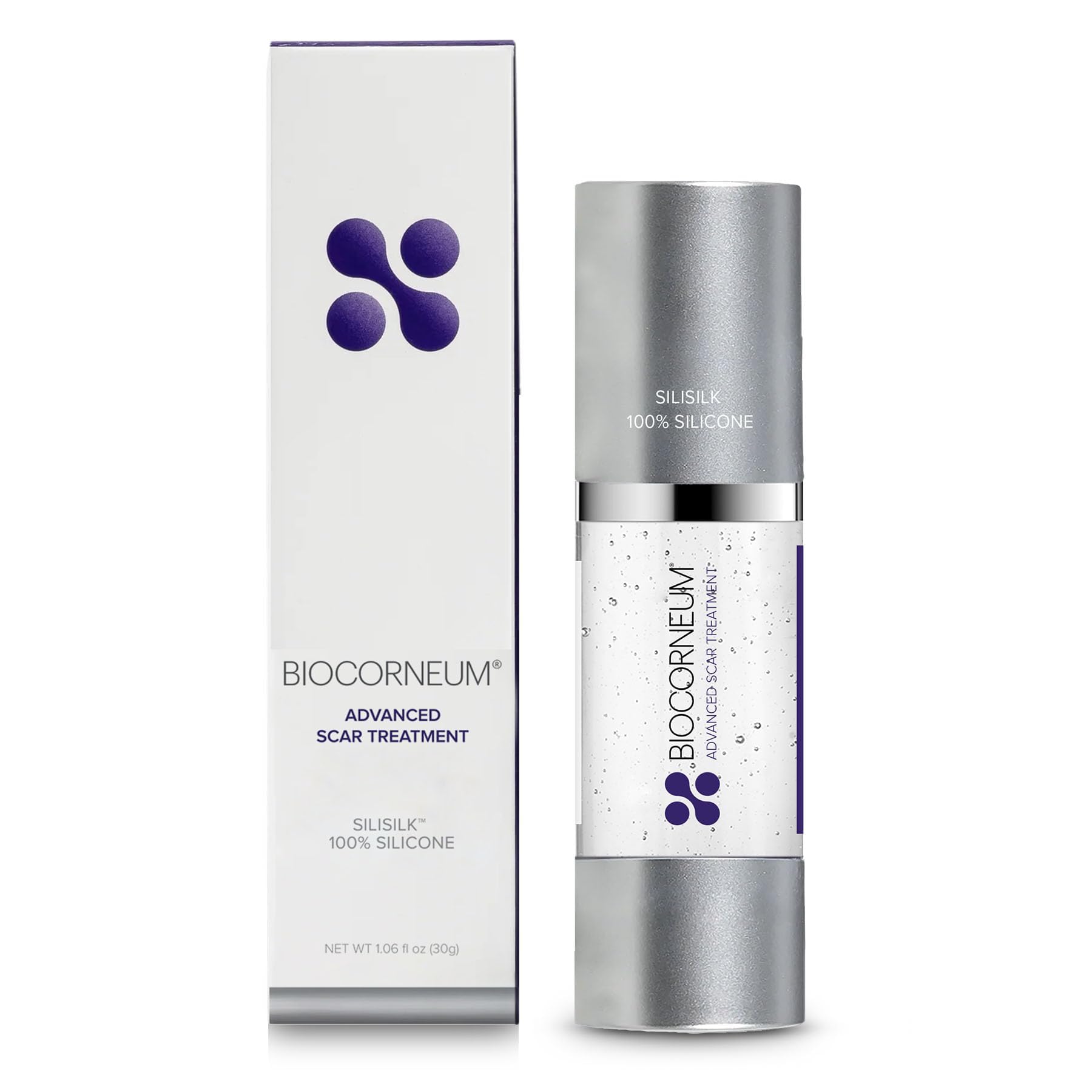 Biocorneum Silicone Scar Gel with SPF 30, Fast-Drying Scar Cream, 10g | Advanced Scar Treatment with Silishield®, Water Resistant Silicone Gel for Scars New & Old, Scar Cream for Surgical Scars