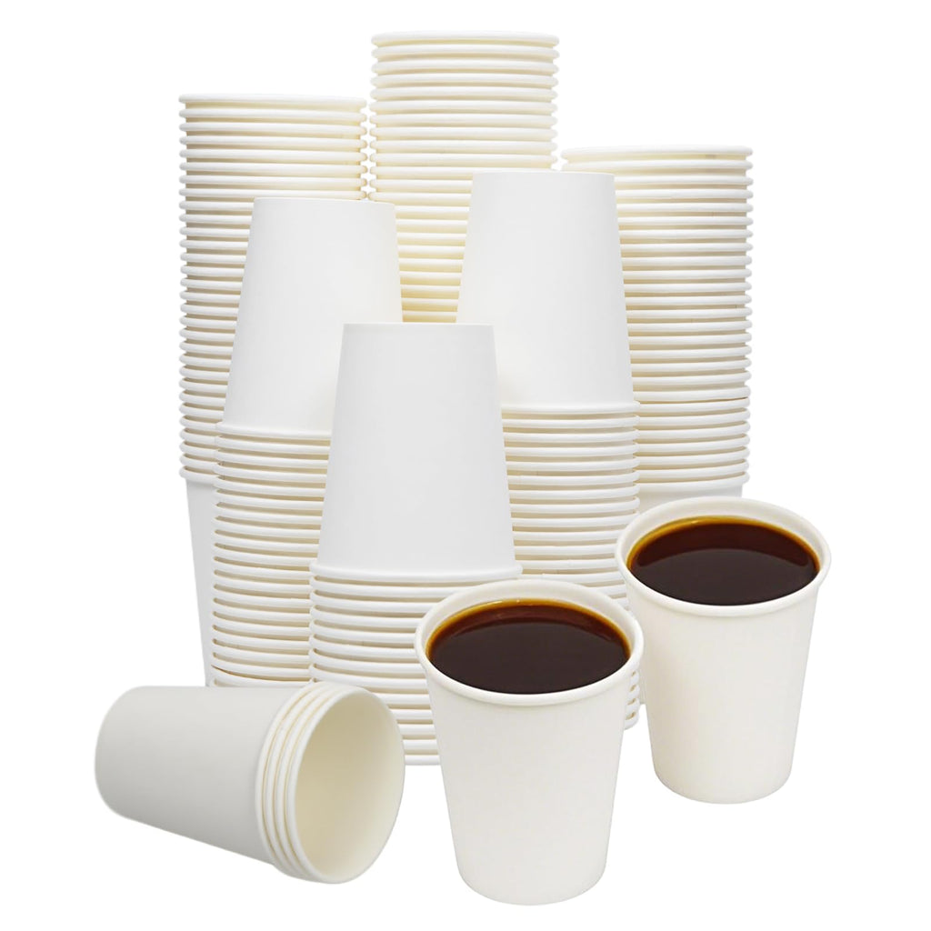 Paper Cups, 100 Pack 8 Oz Disposable Cups, Disposable Coffee Cups 8 Oz, Hot Cups Tea Cups Water Cups for Home Office Travel Party
