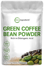 Pure Green Coffee Bean Extract, 4 Ounce | Natural Caffeine, Green Coffee Bean with 50% Chlorogenic Acid | Vegan Friendly, Filler Free
