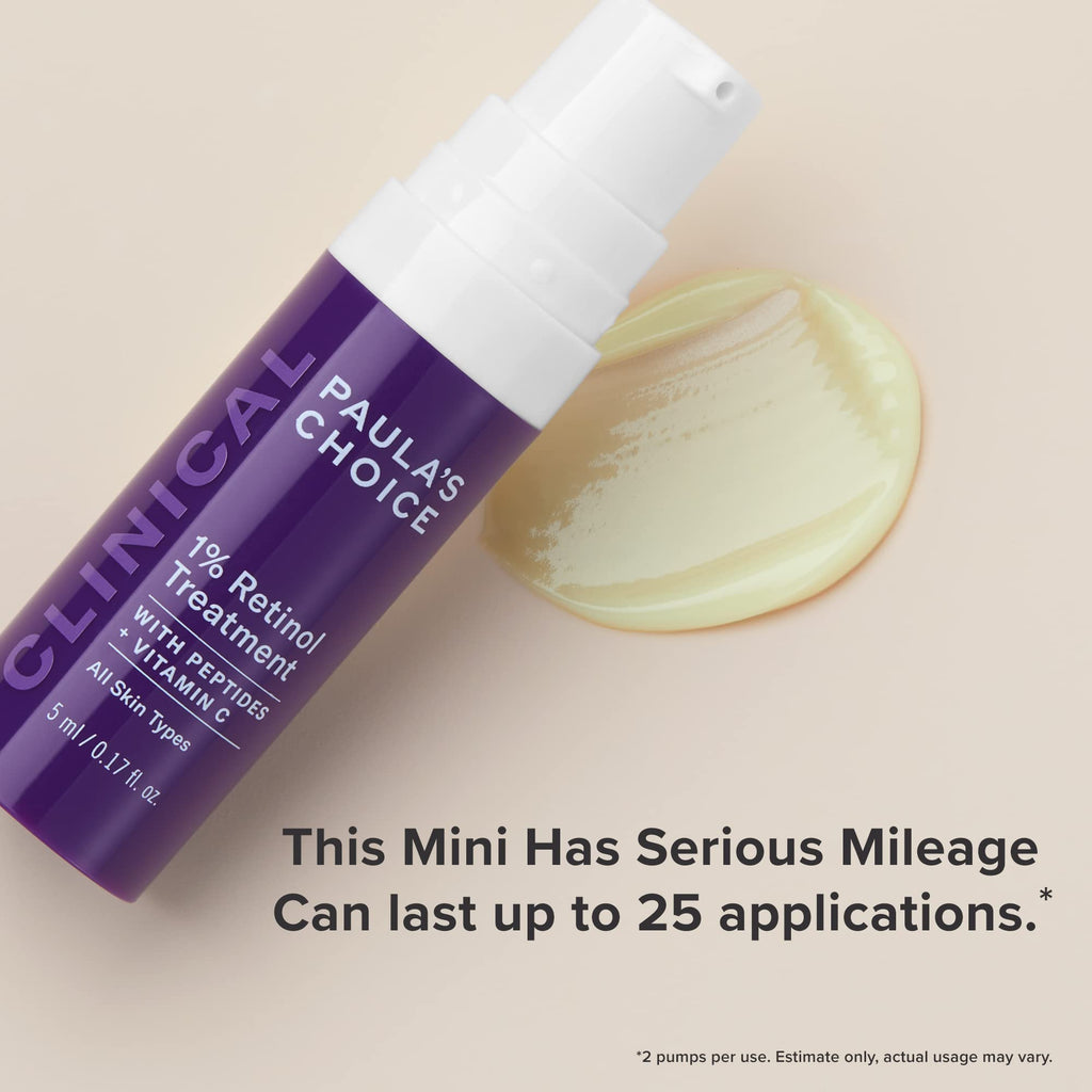Buy now Paula's Choice CLINICAL 1% Retinol Face Treatment with Peptides, Vitamin C & Licorice Extract, Anti-Aging Skin Care Serum, Fine Lines & Wrinkles, Fragrance Free at indiglob india