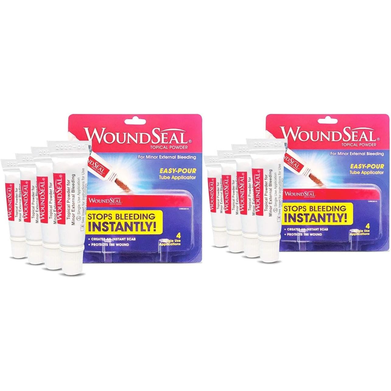 Buy now WoundSeal Topical Powder Wound Care First Aid for Cuts, Scrapes and Abrasions Single Use, 4 count (Packaging May Vary) 4 Count (Pack of 2) at indiglob india