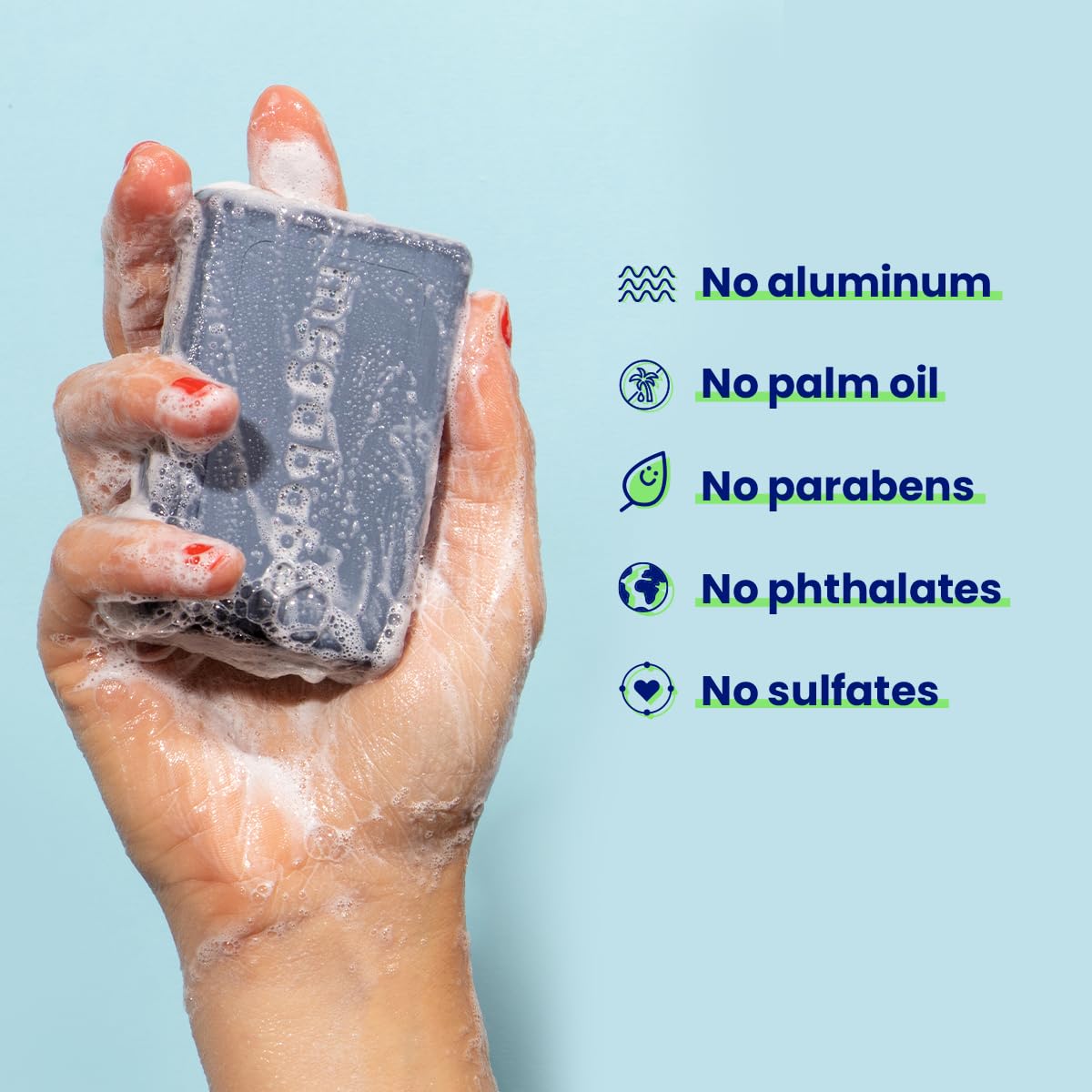 Megababe Space Bar, Charcoal Underarm Soap for Odor Control, 4.5 oz, 3-Pack