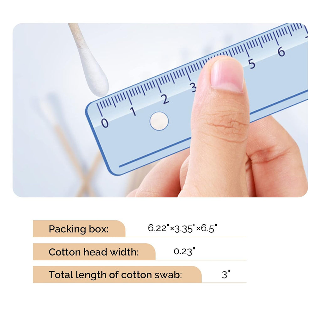 Buy now JMU Medical Cotton Swabs, Cotton Swabs with Wooden Sticks, 1000 Count at indiglob india