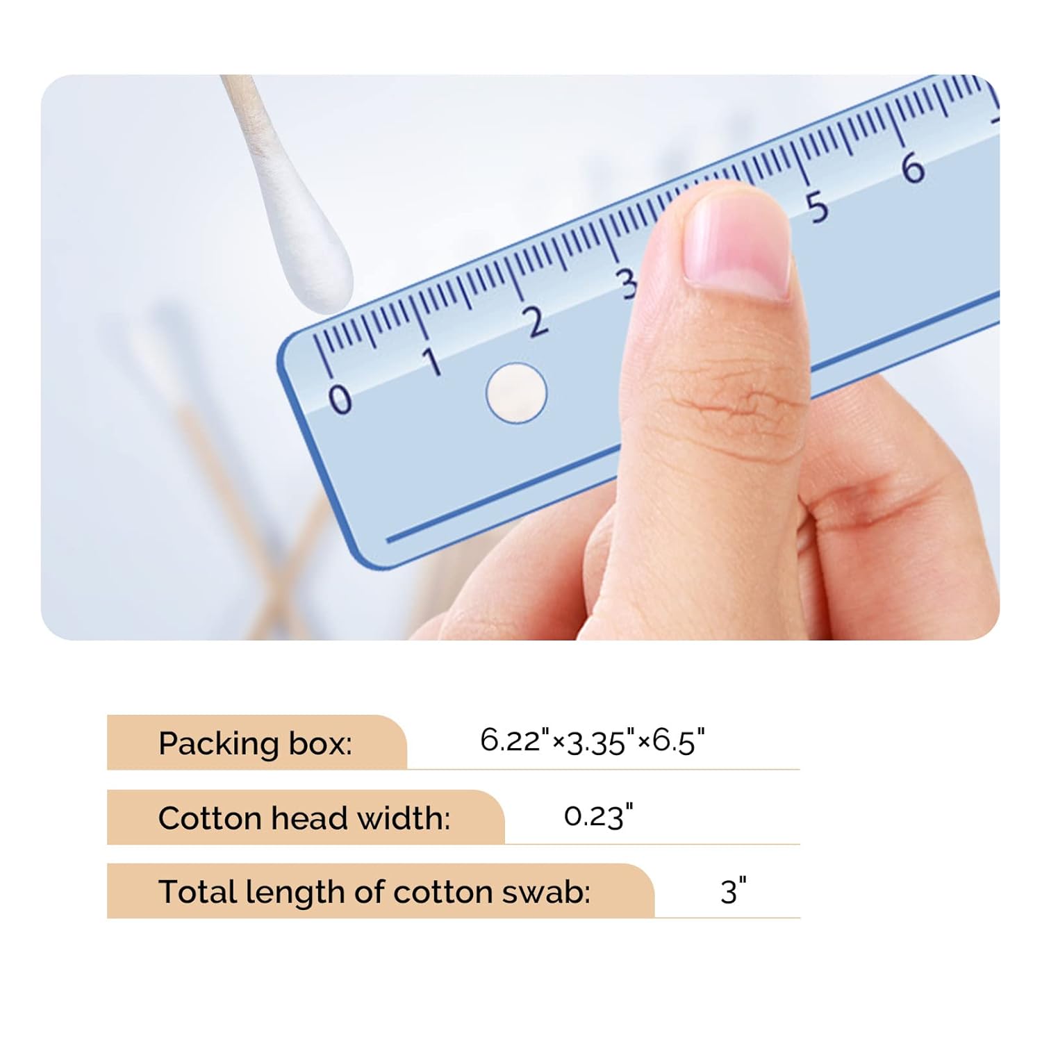 Buy now JMU Medical Cotton Swabs, Cotton Swabs with Wooden Sticks, 1000 Count at indiglob india