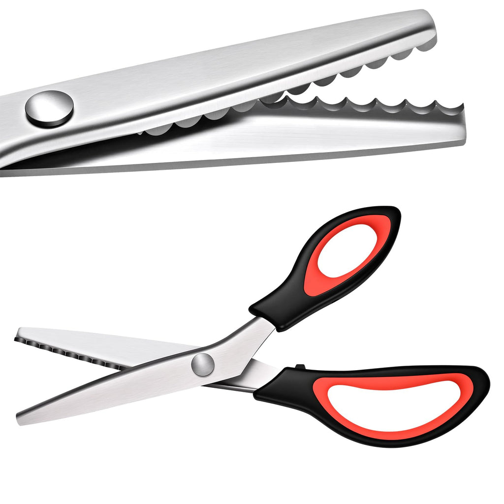 Scalloped Pinking Shears for Fabric, 7mm Decorative Edge Craft Scissors