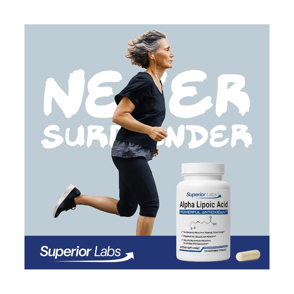 Superior Labs Alpha Lipoic Acid 600mg Capsules, Nerve Support, 120 Veg Caps