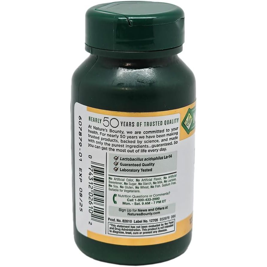 Buy now Nature's Bounty Probiotic Acidophilus Tablets, 120 tablets at indiglob india