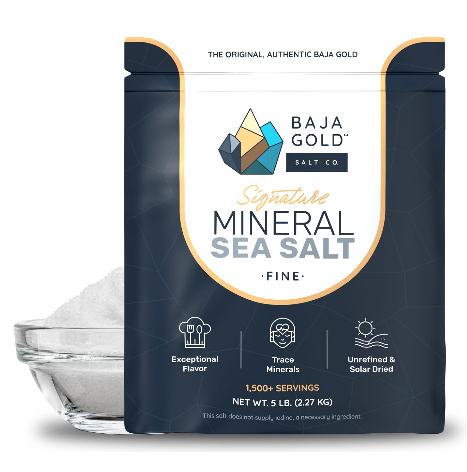 Buy now Baja Gold Mineral Sea Salt - Recommended by Gary Brecka - Fine Grind Salt for Cooking & Baking | Natural Baja Salt for Culinary Uses | Great for Finishing Dishes | 1 lb. Resealable Bag, 300+ Servings. at indiglob india