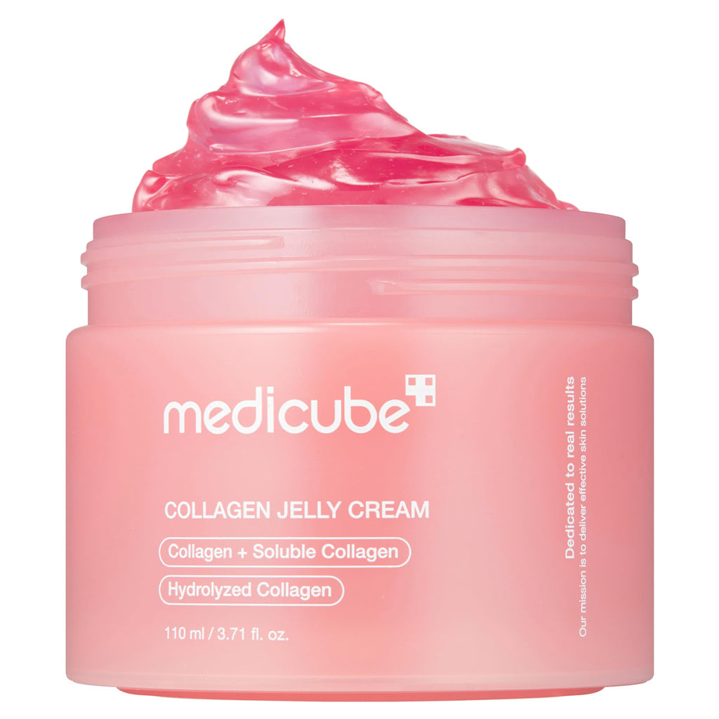 medicube Jelly Cream with Collagen & Niacinamide, 1.69 fl.oz | Freeze-Dried Hydrolyzed Collagen for Skin Barrier Hydration, 24H Glow & Lifted Look, Korean skincare, 1.69 fl.oz