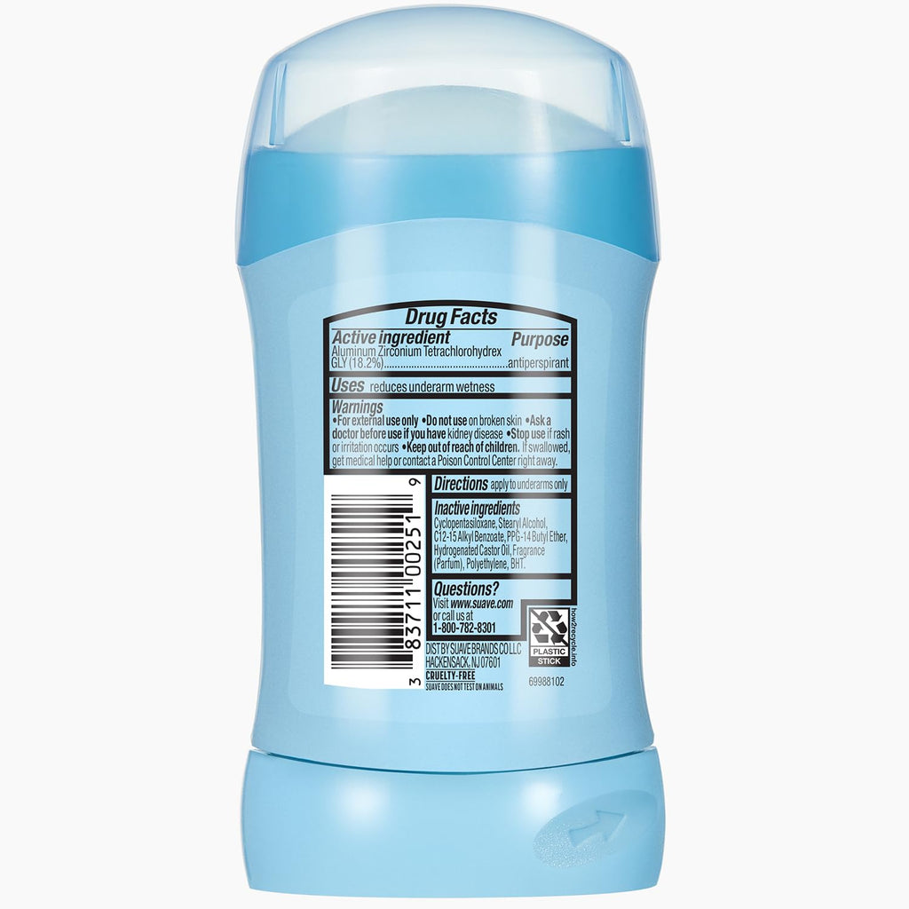 Buy now Suave Antiperspirant Deodorant for Women, Coconut Kiss 6-Pack â€“ Anti-Staining Invisible Solid Sticks, Talc-Free, 1.2 Oz Ea at indiglob india
