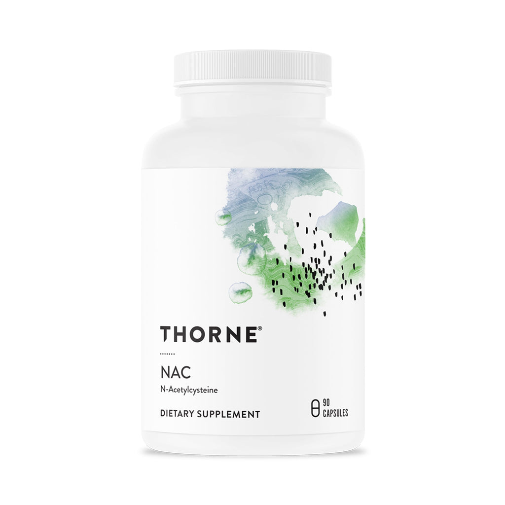 THORNE NAC, 500 mg N-Acetylcysteine, Amino Acid Supplement, 90 Capsules | Supports Respiratory & Immune Health, Promotes Liver & Kidney Detox*, Gluten, Dairy & Soy-Free, NSF Contents Certified