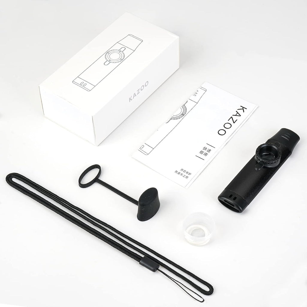 Buy now Kazoos with 5 extra Membranes, Metal Kazoo with Adjustable Tone for Guitar, Ukulele, Violin, Piano, Keyboard, Easy to Learn Musical Instruments for beginners/adults/Music Lovers. (black) at indiglob india