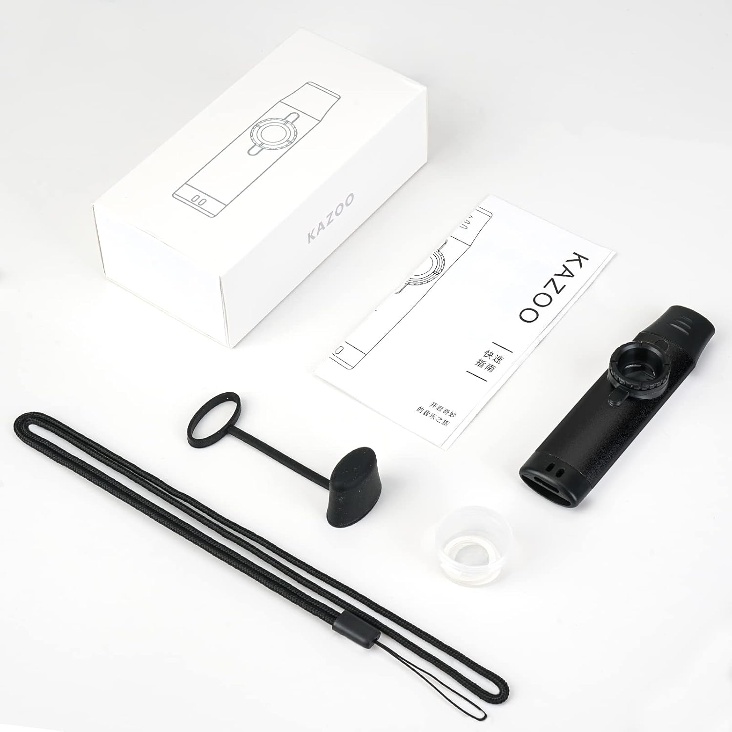 Buy now Kazoos with 5 extra Membranes, Metal Kazoo with Adjustable Tone for Guitar, Ukulele, Violin, Piano, Keyboard, Easy to Learn Musical Instruments for beginners/adults/Music Lovers. (black) at indiglob india