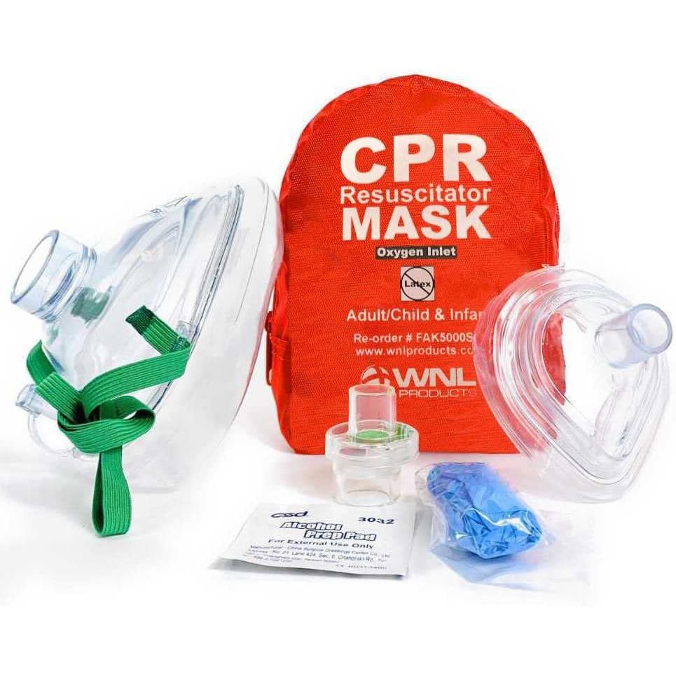 Buy now WNL Products CPR Rescue Mask, Adult/Child & Infant Pocket Resuscitator, Soft Case Kit with Belt Clip at indiglob india