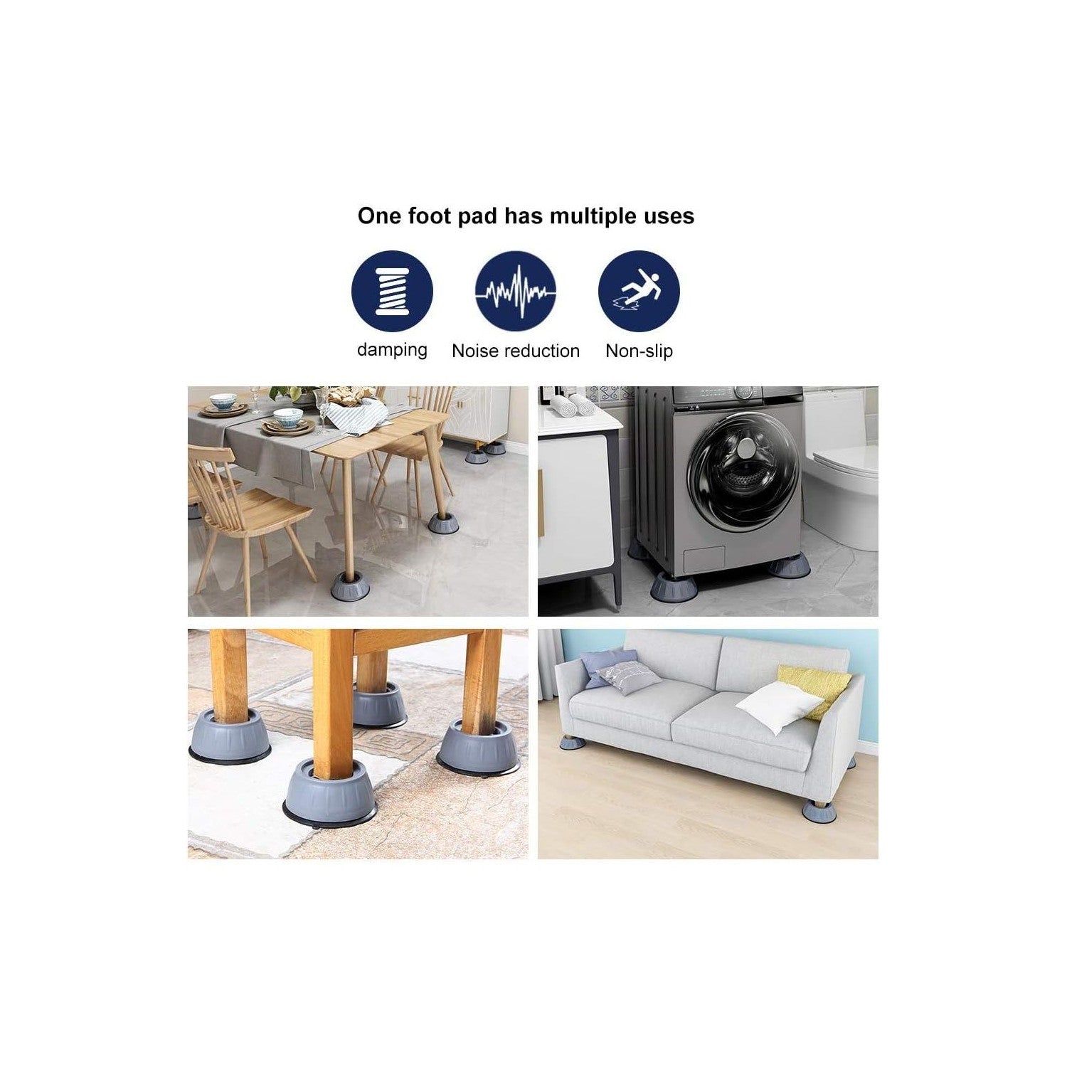 Buy now MWELLEWM Anti Vibration Pads for Washing Machine Shock and Noise Reducing Washing Machine Support Anti Slip Vibration Rubber Washing Machine Feet Dryer Washer Vibration Stabilizer(1.7D x 0.16 H) at indiglob india