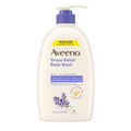 Aveeno Stress Relief Body Wash, Lavender Scent with Nourishing Prebiotic Oat, Sensitive Skin Body Wash for Normal to Dry Skin, Paraben-, Dye-, and Soap-Free, Value Size 33 Fl Oz