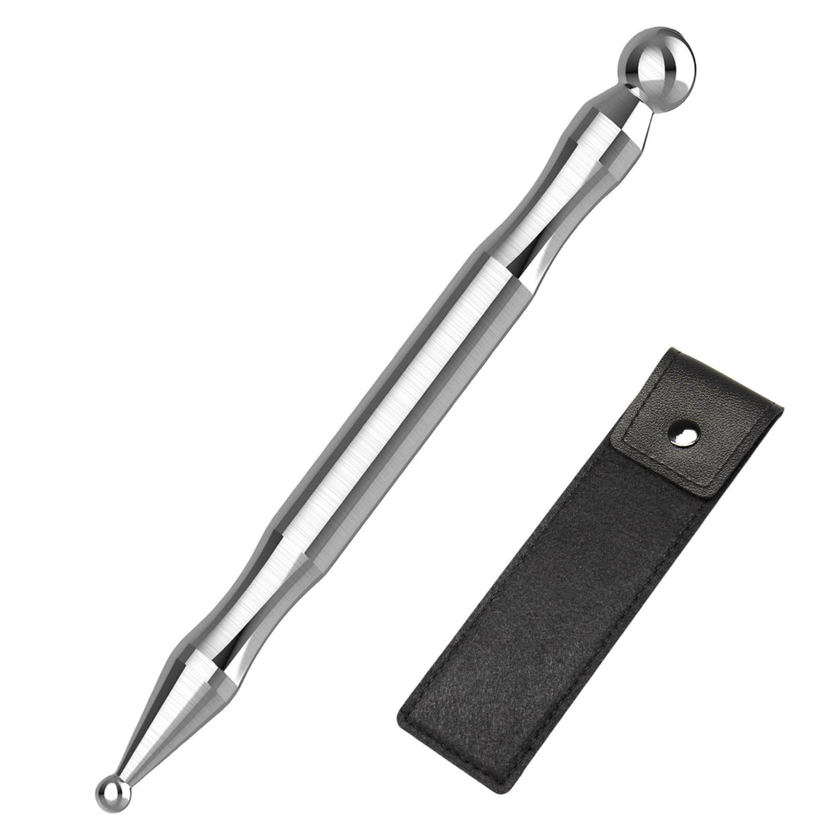 Melonsun Stainless Steel Acupuncture Pen for TMJ Relief, FSA-HSA-Eligible TMJ Massager for Jaw Clenching, Acupressure Facial Tool for Face Reflexology & Full-Body Pressure Point Massage
