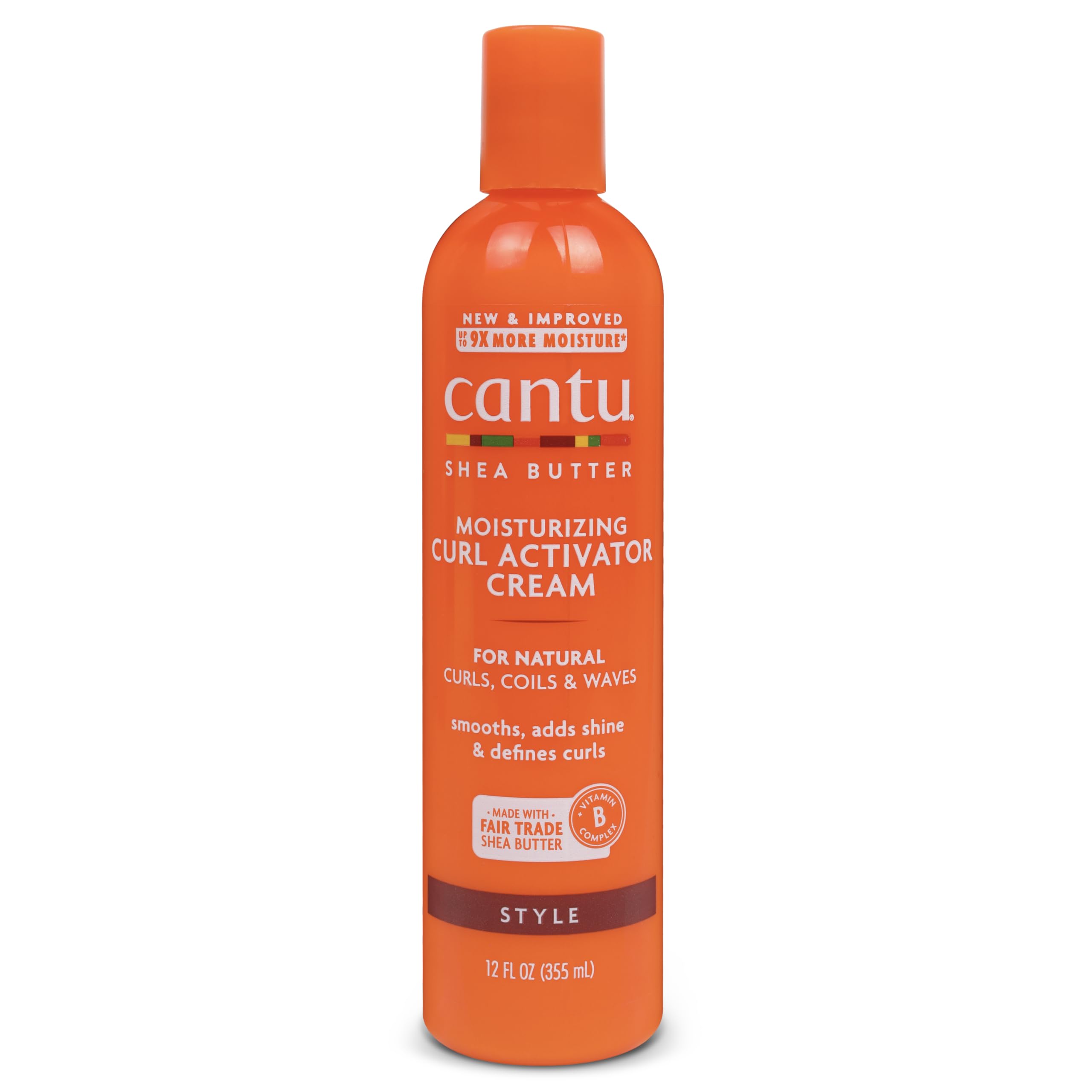 Cantu Moisturizing Curl Activator Cream for Natural Hair with Pure Shea Butter, 12 fl oz (Pack of 2)