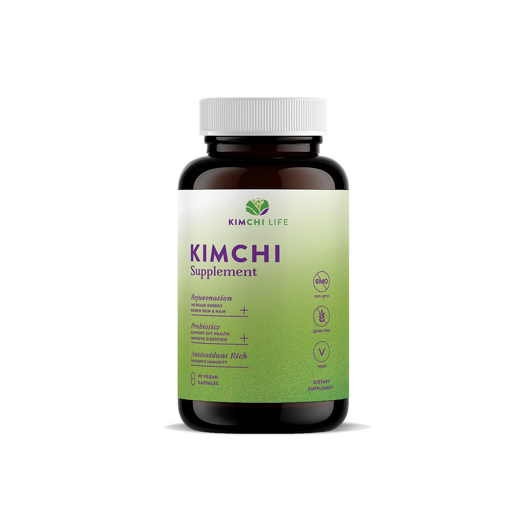 Premium Fermented Kimchi Capsules - Vegan & Natural 90 Caps