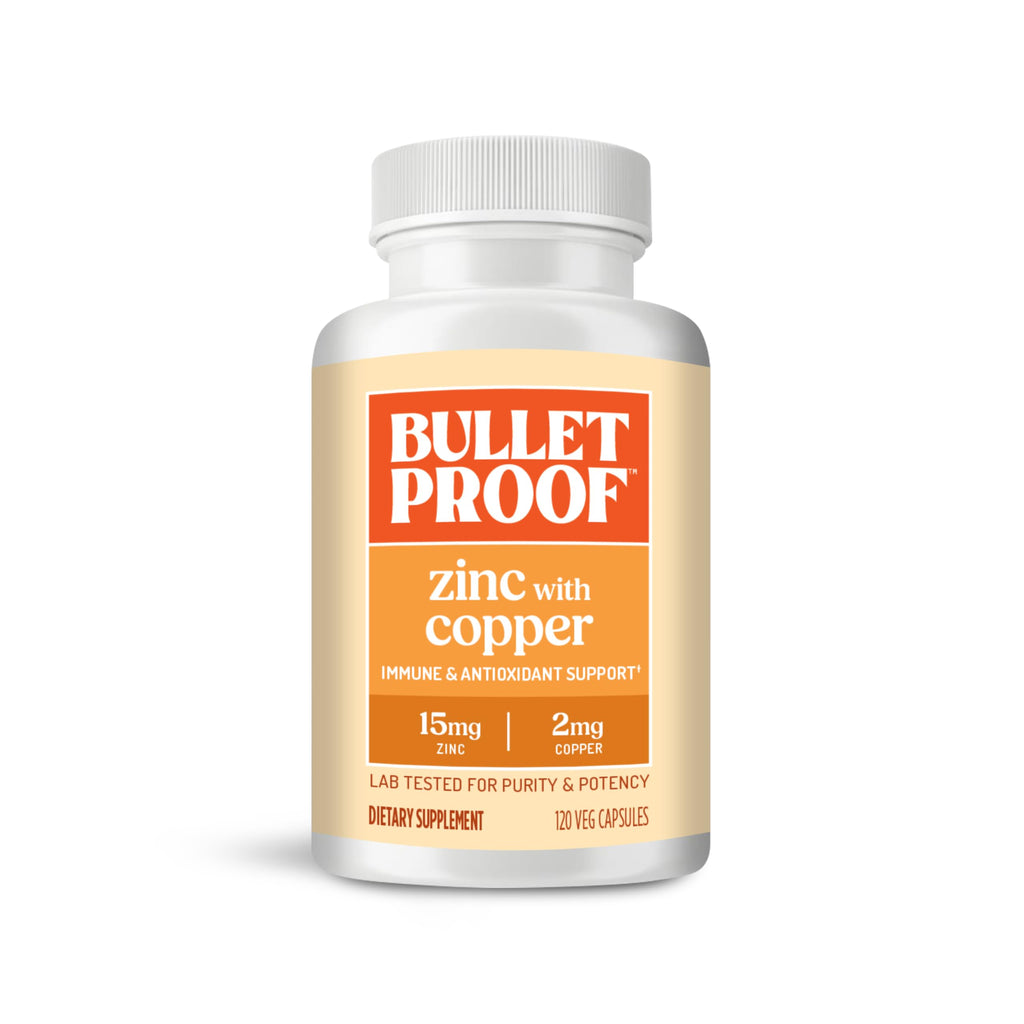Bulletproof Zinc with Copper Capsules, 60 Count, Minerals and Antioxidant Supplement for Immunity and Mood | Minerals and Antioxidant Supplement for Immunity and Mood