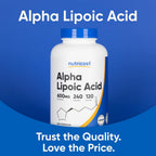 Nutricost Alpha Lipoic Acid 600mg Per Serving, 240 Capsules | Gluten Free, Vegetarian Capsules, Soy Free & GMO-Free
