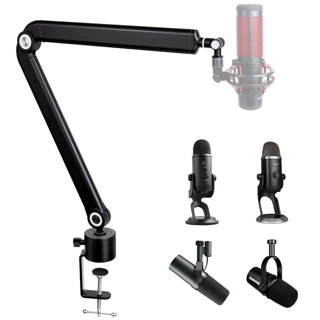 Buy now Microphone Wall Mount Boom Arm - Microphone Wall Mount for Mic holder，Horizontal Mounting Wall，Space Saving Desktop Metal Mic Stand Clamp by SUNMON at indiglob india