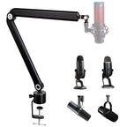 Buy now Microphone Wall Mount Boom Arm - Microphone Wall Mount for Mic holder，Horizontal Mounting Wall，Space Saving Desktop Metal Mic Stand Clamp by SUNMON at indiglob india