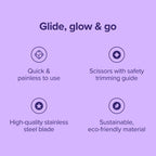 Plum Beauty Eyebrow Shaping Set – 2 Razors & Trimming Scissor with Brush