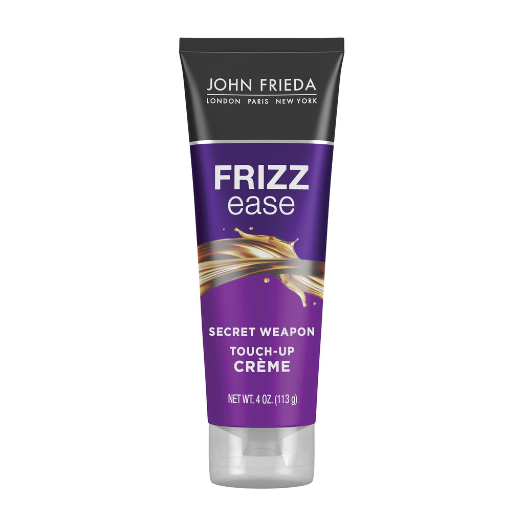 John Frieda Frizz Ease Secret Weapon Smoothing Hair Creme, 4 fl oz | Frizz Control Hair Cream, Tames Flyaways, Split End Treatment, Avocado Oil, Fine or Curly Hair, Touch-Up Cream