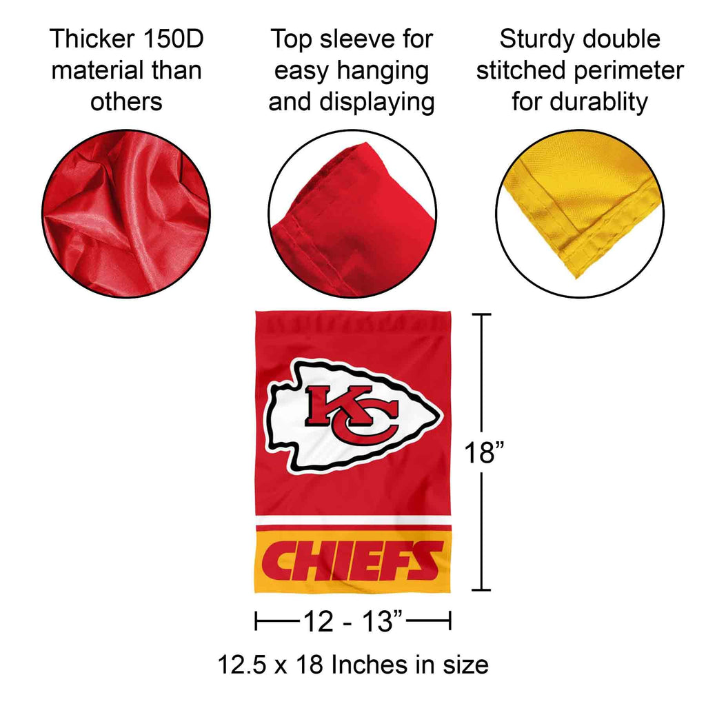 Kansas City Chiefs Double Sided Garden Flag