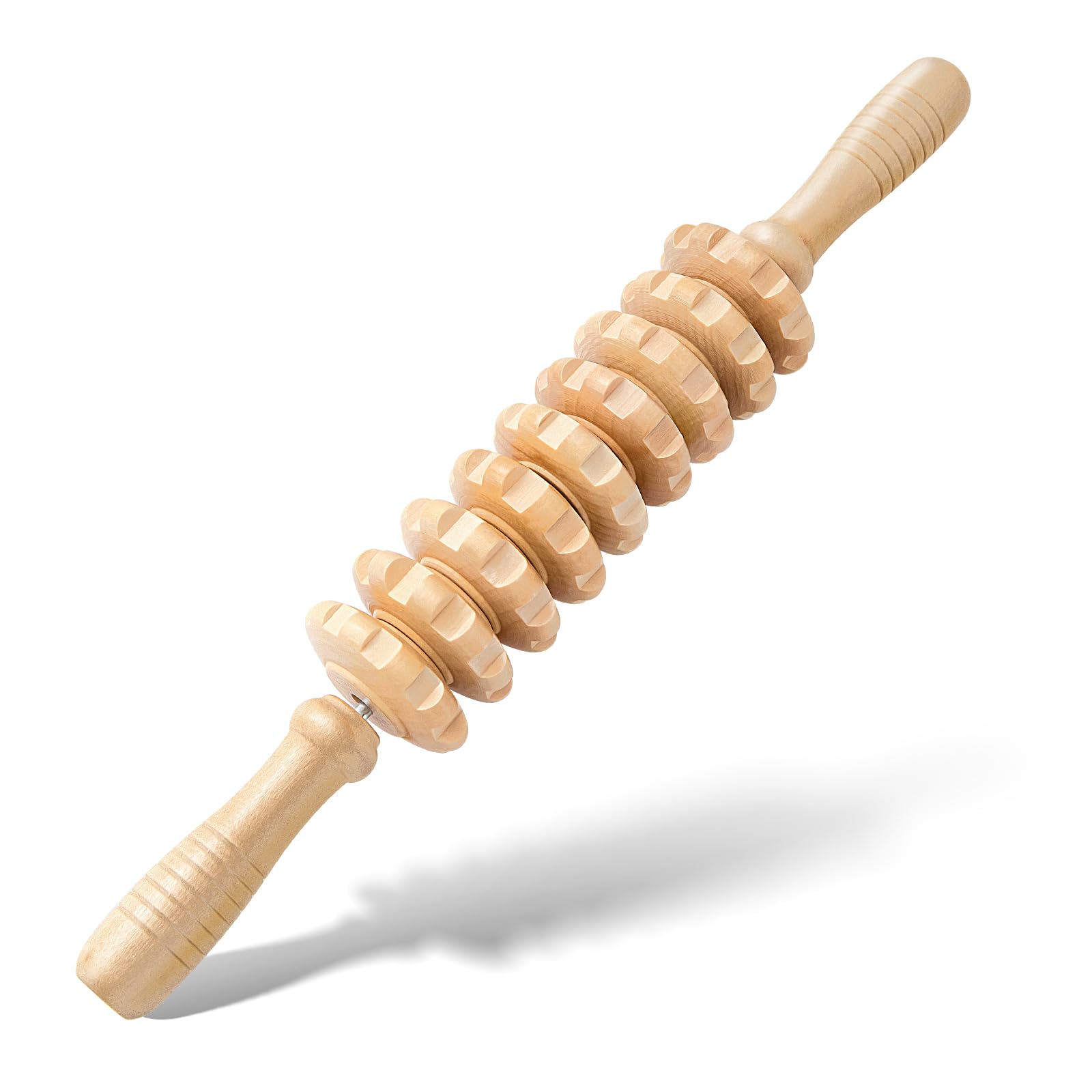 Buy now Muscle Roller Massage Roller Stick- Deep Tissue Fascia Blaster for Myofascial Pain Relief, Lymphatic Drainage & Body Sculpting, Handheld Physical Therapy & Recovery Tool (Black White-24 inch) at indiglob india